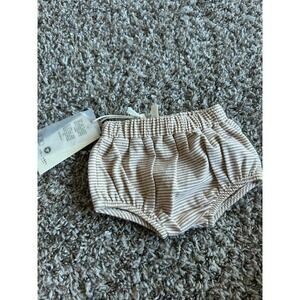 Gray Label Baby Bloomers 0-3 Months Beige White Striped Shorts